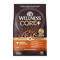 Wellness CORE RawRev Dry Dog Food with Wholesome Grains, Natural Ingredients, Made in USA with Real Freeze-Dried Meat (Adult, Turkey, 20 lbs)