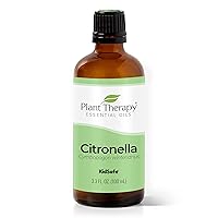 Plant Therapy Citronella Essential Oil 100 mL (3.3 oz) 100% Pure, Undiluted, Citronella Oil for Aromatherapy, Diffuser, Candle Making, Skin Care, Outdoors, Therapeutic Grade