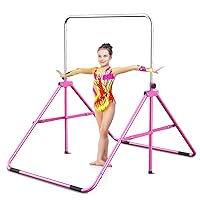 Adjustable gymnastics horizontal Folding Training bars for kids 250Lbs Weight US 
