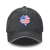 Embroidered Baseball Cap for Women Men Vintage Adjustable Washed Distressed Denim Baseball Cap