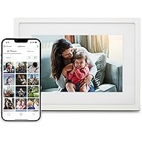 Skylight Digital Picture Frame - WiFi Enabled with Load from Phone Capability, Touch Screen Digital Photo Frame Display - Gifts for Mom, Preload Photos Before Gifting - 10 Inch White