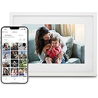 Skylight Digital Picture Frame - WiFi Enabled with Load from Phone Capability, Touch Screen Digital Photo Frame Display - Customizable Gift for Friends and Family - 10 Inch White