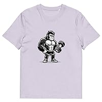 Googi Mighty Gorilla Powerlifter Fitness Pose Eco-Friendly Organic Cotton Graphic T-Shirt