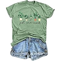 Gardening Shirts for Women Just One More Plant Tops Plants Life T Shirt Funny Gardener Gifts Shirt Tees