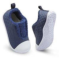 BARERUN Toddler Slippers Boys Girls Warm Skin-friendly House Slippers Soft-Lightweight Around House Shoes for Kids Indoor/Outdoor