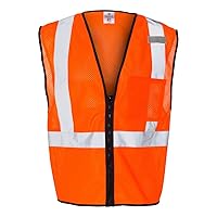 ML Kishigo Class 2 Economy Vest with Zipper Front L/XL Orange