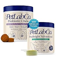 PetLab Co. – Gut & Breath Bundle: Dental Powder for Fresh Breath in 1 Scoop. for Medium Dogs & Salmon Dog Probiotics to Support a Healthy Gut - Easy to Use – Innovative Formulas