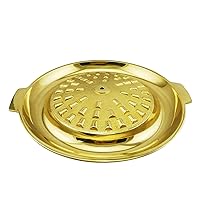 Grill Pan 12.6-inch Brass Smokeless Bulgogi Pan, Perfect use for IndoorOutdoor BBQ, Used With Electric Ceramic Stove, Cassette Stove (Fine) (66)