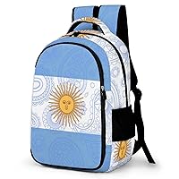 Argentina Paisley Flag Travel Backpack Double Layers Laptop Backpack Durable Daypack for Men Women