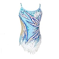 LIUHUO Black Rhythmic Gymnastics Leotards fashionable and comfortable suitable Competition Blue