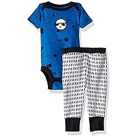 Lamaze baby-boys Organic 2 Piece Shortsleeve Bodysuit and Pant SetLayette Set