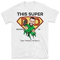 The Man The Myth The Superherot, Personalized Photo Dad and Kids Face Shirt - Best Dad Ever, Funny Father Gift, Father's Day