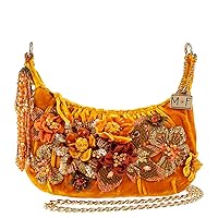 Mary Frances After Party Embellished Mini Crossbody Handbag, Orange