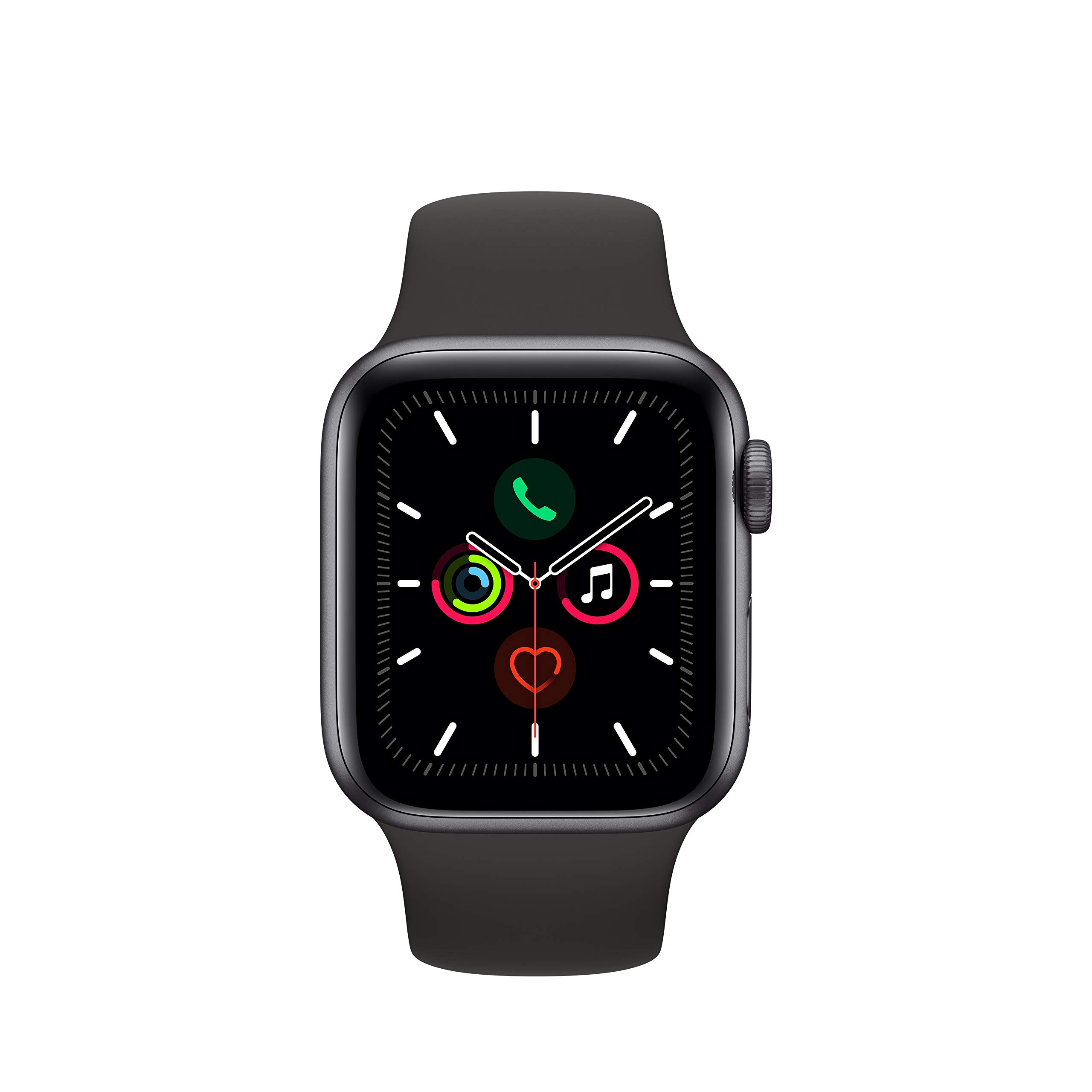 Apple Watch Series 5 (GPS + Cellular, 44mm) - Space Gray Aluminum Case with Black Sport Band