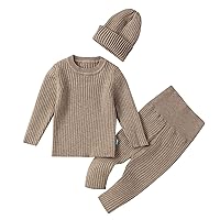 5t Boys Clothes Outfits Newborn Infant Baby Girls Boys Solid Autumn Ribbed Long Sleeve Knit Shirt (Grey, 12-18 Months)