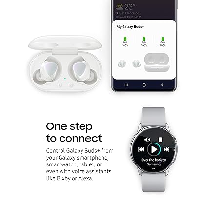 Samsung Galaxy Buds Plus, True Wireless Earbuds (Wireless Charging Case Included), White – US Version
