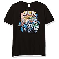 Warner Brothers Justice League Coming at You Boy's Premium Solid Crew Tee, Black, Youth X-Small