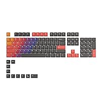 GPBT Celestial Fire Keycaps - Premium Cherry-Profile 114 Keys Set with Orange & Red Gradient Design - Durable, Readable, Compatible with GMMK Models & Standard Keyboards