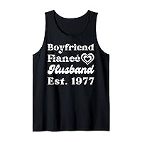 Boyfriend Fiance Husband Shirt Est 1977 Wedding Anniversary Tank Top