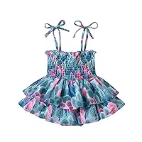 Romper Girls 2t Toddler Girls Halter Jumpsuit Small Ruffled Ruffle Halter Triangle Jumpsuit Outdoor (Green, 3-6 Months)