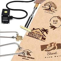 Custom Wood Branding Iron,Temperature Adjustable Personalized Electric Metal Branding Iron Stamp for Wood Leather Paper