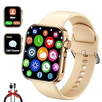 Smart Watch for Women, Touch Screen Smart Watch for Android Phones, Activity and Fitness Tracker for Women, Heart Rate Monitor, Step Tracker Watch for Women, Smart Watch with Text and Call (Golden)