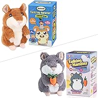 Ayeboovi Toddler Toys - Talking Hamster in Brown and Light Grey - Interactive Plush for Babies and Kids - Birthday Easter Gift for 2 3 4 5 6 Year Old Boys and Girls