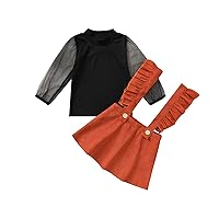Toddler Baby Girl Fall Winter Spring Outfit Long Sleeve Knit Shirt Top Mini Skirt Clothes Set