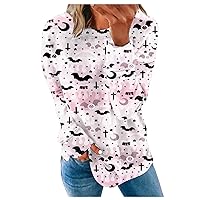Women Casual Crewneck Sweatshirts Gradient Long Sleeve Tops Fall Workout Pullover Trendy Going Out Shirts