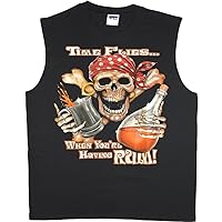 Pirate Rum Funny T-Shirt Sleeveless Muscle Tee Mens Tank Tops