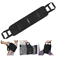 Transfer Sling for Lifting Seniors, Transfer Belt with Handles, FSA HSA Eligible, Gait Belt with Foam Padded Elderly Safety Lifting Aids in Home Bed Patient Transfer Aid for Disabled (Black)