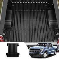 Truck Bed Mat Compatible with 2019-2024 Chevrolet Silverado 1500 5.8 Ft Bed Liner All Weather GMC Sierra Bed Mat 2023 Chevy Silverado GMC Sierra Accessories (2019-2024,5.8ft)