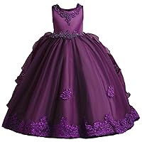 Flower Girl's Dress Princess Puffy Tulle Dresses Bridesmaid Wedding Communion Birthday Party Pageant Maxi Prom Gown for Kids