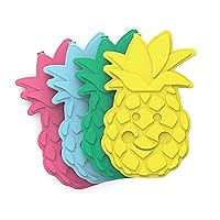 Bentgo® Buddies Reusable Ice Packs - Slim Ice Packs for Lunch Boxes, Lunch Bags, and Coolers - Multicolored 4-Pack (Pineapple)