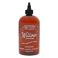 Willow Hygiene, Body, Sandalwood, Natural deodorant, aluminum free, alcohol free, Deodorant substitute, 16 oz. refill