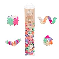 240 Piece Pearl Mix - Construction Building Stem/Steam Toy, Interlocking Mini Puzzle Blocks for Kids, Open Play Tube