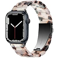 Vamyzji Compatible with Apple Watch Strap 40 mm 41 mm 38 mm, Lightweight for Apple Watch Series 9 8 7 6 5 4 3 2 1 iWatch SE/SE 2, Resin Adjustable Sport iWatch Bracelet for Men and Women