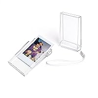 Mini Photo Holder Storage Case for Fujifilm Instax Mini 12/11/9/8/7/7+/EVO Instant Camera Film Accessories 3 inch Photo Pouch, Photo Holder Protective Case with Wrist Lanyard. (2 pack)