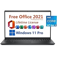 Dell 2024 Inspiron 15 Business Laptop, Free Microsoft Office 2021 with Lifetime License, 15.6