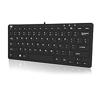 Adesso Adaptec SlimTouch 510 Mini Keyboard with USB Hubs (AKB-510HB), Black