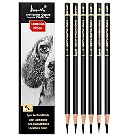 MISULOVE Professional Charcoal Pencils Drawing Set - 12 Pieces (Soft,  Medium & Hard) Charcoal Pencils for Drawing
