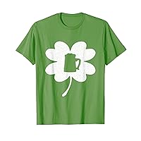 Shamrock Silhouette Happy St. Patrick's Day Beer Team Tee T-Shirt