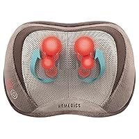 Back and Neck Massager, Portable Shiatsu All Body Massage Pillow with Heat, Targets Upper and Lower Back, Neck and Shoulders. Lightweight for Travel