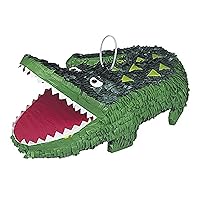Unique Alligator Green Paper Pinata (1 Pc.) - Exciting & Entertaining Party Game - Perfect for Kids' Birthday & Celebration Fun