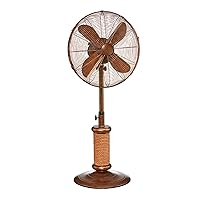 Deco Breeze Oscillating Outdoor Fan with Misting Kit, 3-Cooling Speed Misting Fan with High RPM, Adjustable and Portable Misting Fan, Antique Water Fan, 18 inches