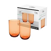 Villeroy & Boch - Like Apricot long drink glass set 2 pces, coloured glass orange, capacity 385 ml