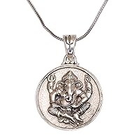 NOVICA Handmade .925 Sterling silver Pendant Necklace Hindu Indonesia Animal Themed Elephant 'Gracious Ganesha'