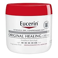 Eucerin Original Healing Cream - Fragrance Free, Rich Lotion for Extremely Dry Skin - 16 oz. Jar