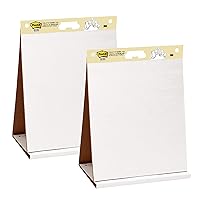 Post-it Super Sticky Portable Tabletop Easel Pad, Great for Virtual Teachers and Students, 20x23 Inches, 20 Sheets,Pad, 2 Pads (563 VAD 2PK)