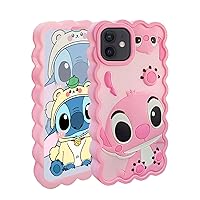 Cases for iPhone 12/12 Pro Case, Cute 3D Cartoon Soft Silicone Animal Cute Protector Boys Kids Girls Gifts Cool Unique Fashion Fun Housing Skin Cover Shell Case for iPhone 12/12 Pro 6.1”
